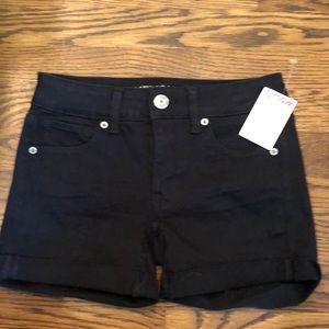 NEW American Eagle black denim midi shorts sz 2